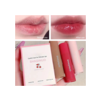 Conjunto de 3 Peças de Batom e Bálsamo Hidratante Brilhante Maquiagem Coreana para Dia dos Namorados
