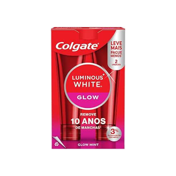 Colgate Creme Dental Para Clareamento Luminous White Glow 70g 2 un