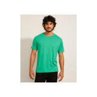 Camiseta Masculina Básica Manga Curta Gola Careca Verde