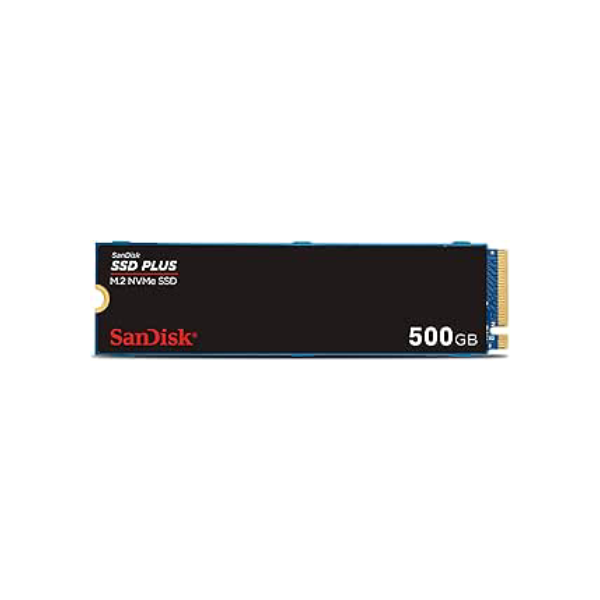 SSD Sandisk Plus - 500GB, NVMe, M.2 2280, Leitura até 2400MB/s, Gravação até 1500MB/s