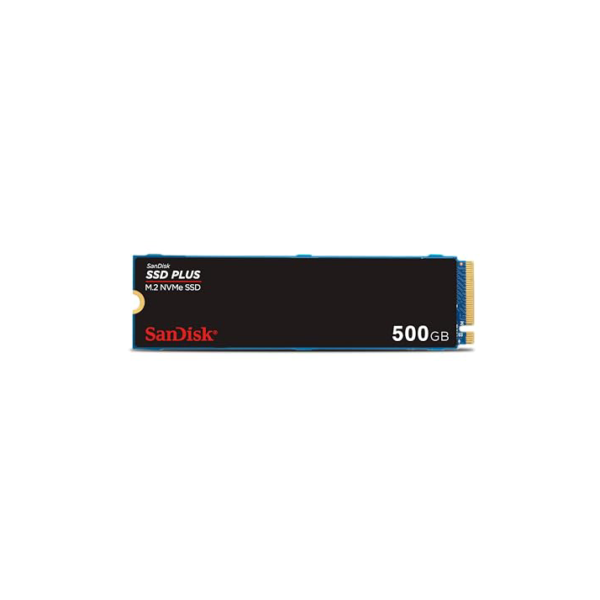 SSD Sandisk Plus - 500GB, NVMe, M.2 2280, Leitura até 2400MB/s, Gravação até 1500MB/s