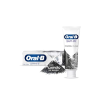 Oral B Pasta de Dente 3D White Mineral Clean com Carvão de Bambu, Fórmula de Carvão Natural, Com Flúor, 53 ml