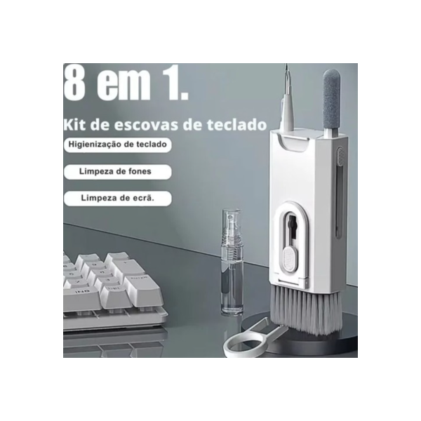 GUIANA 8 EM 1 Kit de limpeza para teclado, tela de celular e fones de ouvido（Modelo atualizado）