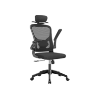 Cadeira de escritório ergonômica com estofado de mesh（Preto）