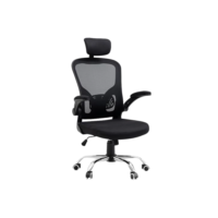 Cadeira de escritório ergonômica com estofado de mesh（Preto）