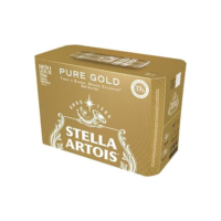Pack Cerveja Stella Artois Pure Gold, Lata, 350ml, Caixa 8 unidades