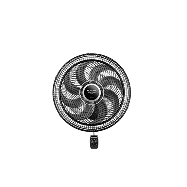 Ventilador de Parede 40cm Super Turbo 8 Pás, Mondial, Preto/Prata, 140W, 110V - VTX-40P-8P