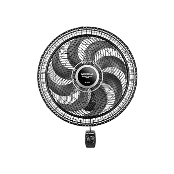 Ventilador de Parede 40cm Super Turbo 8 Pás, Mondial, Preto/Prata, 140W, 110V - VTX-40P-8P