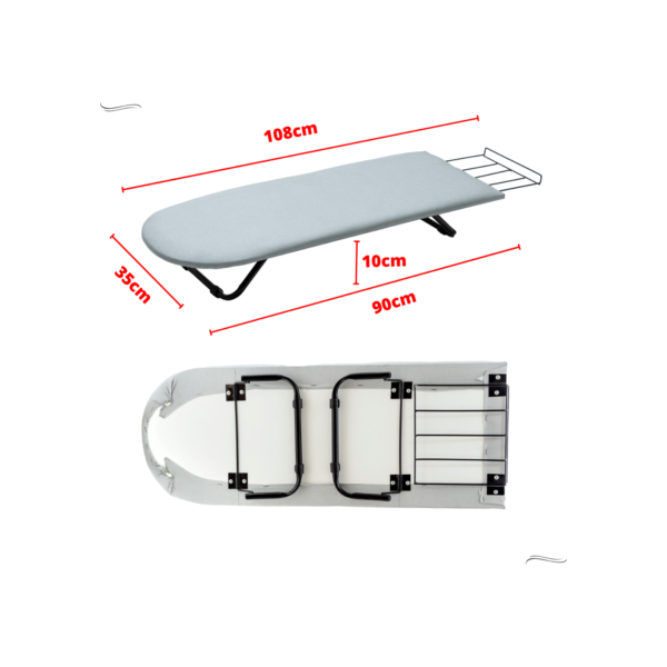 Mesa Tabua de Passar Roupa Portátil Passadeira Pé Dobrável Reforçado Tecido Térmico Cama Mesa Porta Ferro Não Queima