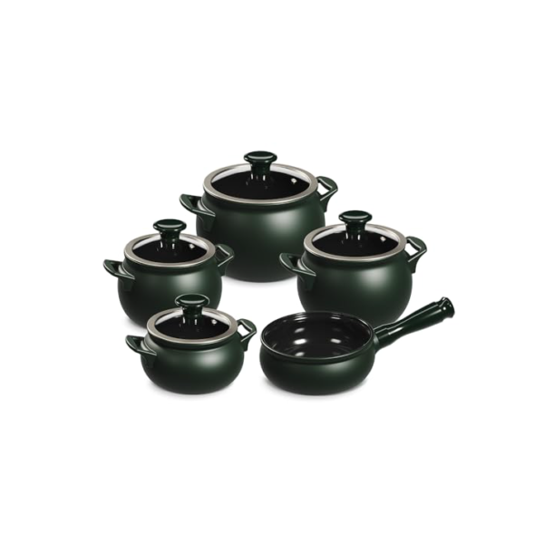 Ceraflame Conjunto New Premiere Joy 5 Peças, Tampa de Vidro, Matte