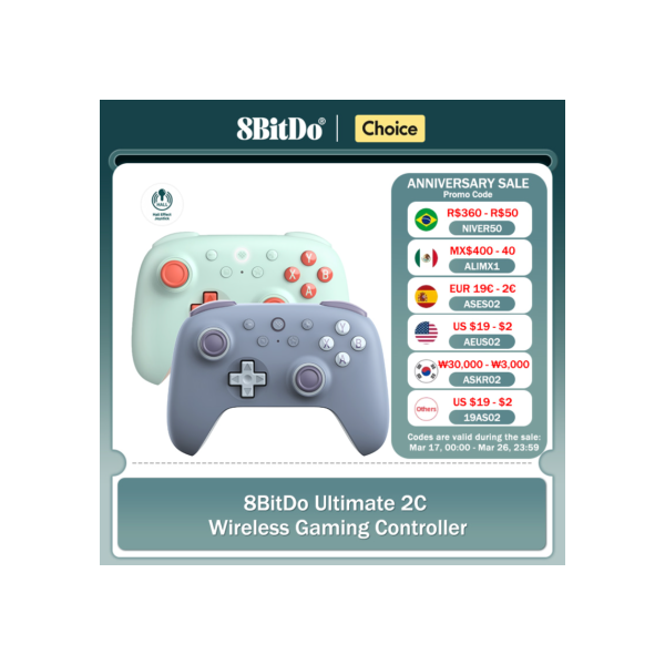 8BitDo-Ultimate 2C Wireless Gaming Controller, Steam Deck, janelas 10, 11, Raspberry Pi, Android, Gamepad Acessórios, PC, Novo