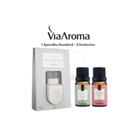 Aparelho Aromatizador Difusor de Ambiente Elétrico Standard Branco Via Aroma com 2 Essencia