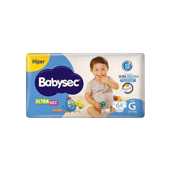 Babysec Fralda Galinha Pintadinha Ultrasec G 64 Unids