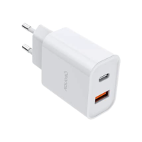 Geonav Carregador Universal Ultra Rápido Duo, 1 X USB-C Power Delivery 20W, 1 X USB Quick Charge 18W, CH20PDQC, Branco