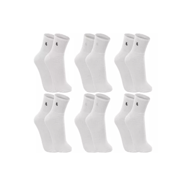 Kit 6 Pares Meias Lupo Cano Médio Alta Esportivas Academia