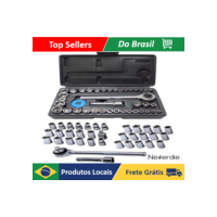 Kit Chaves Jogo Catraca Reversível canhão 1/4 Soquetes 40 Peças Maleta - Neverdie Store