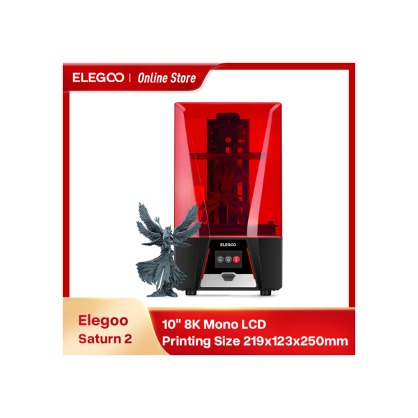 ELEGOO SATURN 2 Mono MSLA Impressora 3D Resina UV Fotopolimerção 8K LCD Impressora 3D 10 ''8K LCD Tamanho de impressão 219*123*250mm