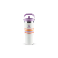 Tumbler Térmico Flip Straw Varsity Cream Lilac Stripes | 887 ML