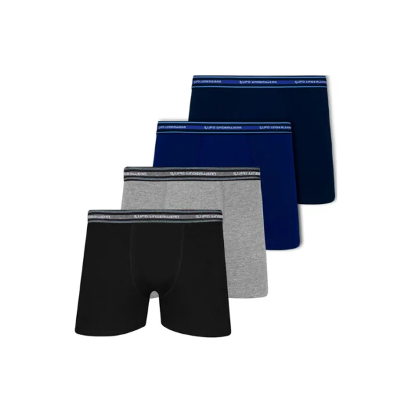 Kit 4 Cuecas Boxer Lupo Algodão Confortável Box Original