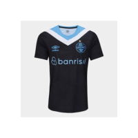 Camisa Grêmio III 24/25 s/n°  Torcedor Umbro Masculina - Preto+Branco