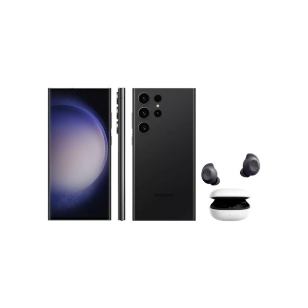 Smartphone Samsung Galaxy S23 Ultra 256GB - Preto 5G 12GB RAM + Galaxy Buds FE Sem Fio Grafite