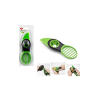 CORTADOR ABACATE PLASTICO BORRACHA ACO INOX 20 cm X 6 cm X 2,8 cm
