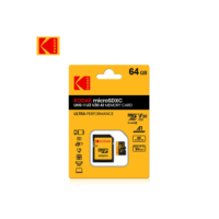 Cartão de Memória KODAK Micro SD, Adaptador de Leitor de Cartão TF, 4K HD, até 90 MB/s, Classe 10, U3, 32GB, 64GB, 128GB, 256GB, 512GB
