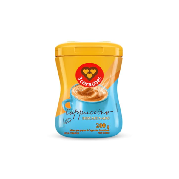 3 Corações Cappuccino Descafeinado, 200g