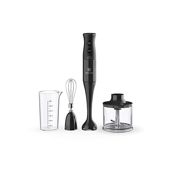 Mixer Misturador Multiuso Electrolux 3 em 1 400W 2 velocidades 3 acessórios mini processador capacidade resistente temperatura 600ml livre BPA EIB10 preto 127v
