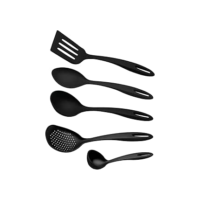 Jogo de Utensílios Tramontina Ability em Nylon Preto 05 Peças