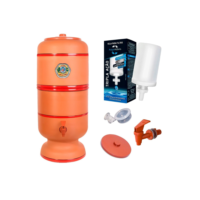 Filtro de Água de Barro Santo Antônio Total 8 litros com Vela Tripla Ação Esterilizante Elimina Bactérias Impurezas