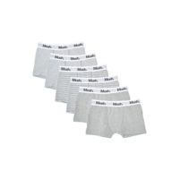 Kit 6 Cuecas Boxer Listrada E Lisa Infantil Mash