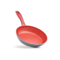 Panela Polishop Sauté Grand Vermelha de 24cm Frigideira Flavorstone
