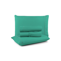 Kit Jogo Lençol Cama Box Casal Queen 400 fios Micropercal 03 Peças Ponto Palito