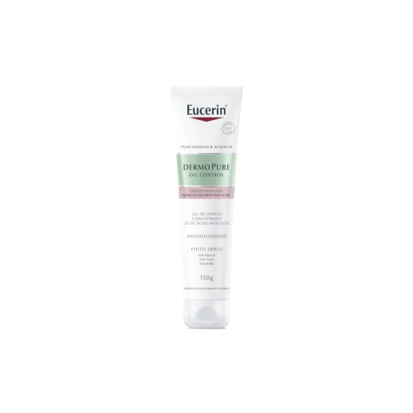 EUCERIN Gel de Limpeza Facial Antiacne DermoPure Concentrado 150ml, Peles Oleosas e Acneicas