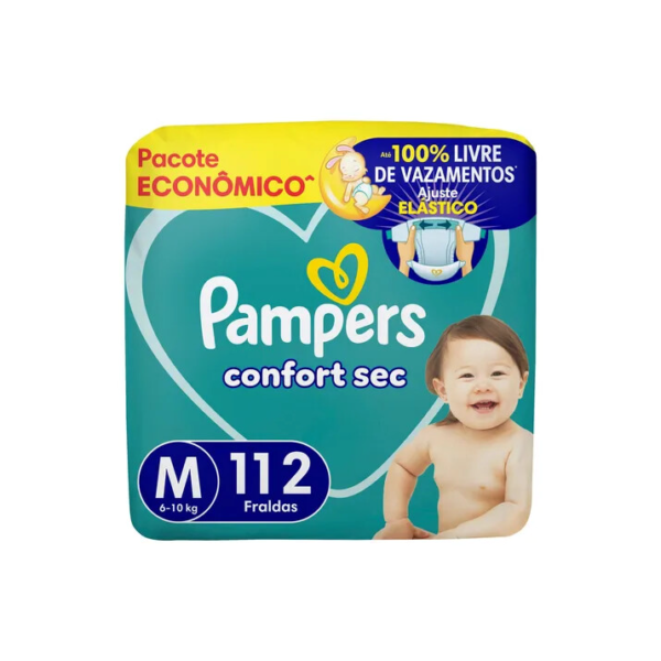 Fralda Pampers Confort Sec M 112 Unidades