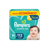Fralda Pampers Confort Sec M 112 Unidades