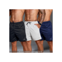 Kit3 Short Futebol Bermuda Esporte Masculina Treino Academia