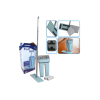 Flat Mop 2 Refis Esfregão Com Balde Rodo Mágico Lava Seca Tira Pó extensível grande