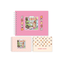 Livro de Colorir Bobbie Goods 100 Folhas ou 50 Folhas 180G Caderno de Desenho Pintura Coloring Book