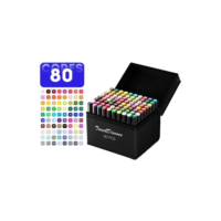 Conjunto Canetas Marcador Canetinha Ponta Dupla 80 Cores Kit