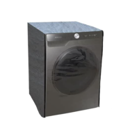 Capa Para Maquina Lava E Seca Samsung WD11T 11 Kg Transparente Com Ziper Grafite