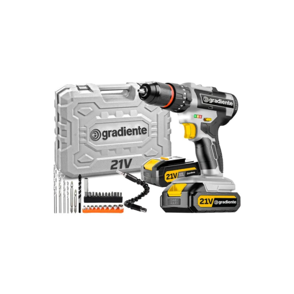 Parafusadeira Furadeira De Impacto Profissional 21v Modelo Gpb21vx 2 Baterias Com Maleta Gpb21vx Gradiente