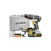 Parafusadeira Furadeira De Impacto Profissional 21v Modelo Gpb21vx 2 Baterias Com Maleta Gpb21vx Gradiente