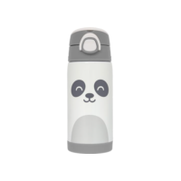 Buba, Copo Térmico Parede Dupla Com Canudo 400ml Gumy Off White, Buba