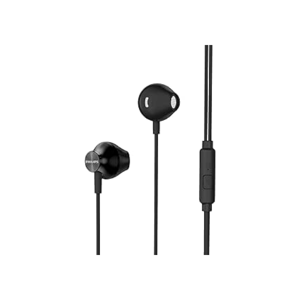 PHILIPS, Fone de Ouvido com Microfone, TAUE101BK/00, Com fio de 1,2 metros, intra-auricular, Preto