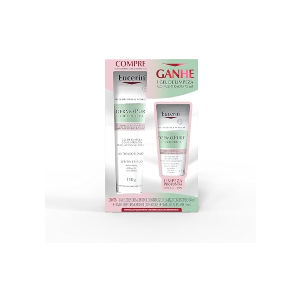 Kit Eucerin Gel de Limpeza Facial Concentrado 150ml + Gel de Limpeza Facial Concentrado 75ml