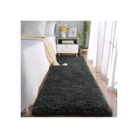 Passadeira Corredor 2,00x0,60 Tapete Super Peludo Beira De Cama Sala Quarto Cinza