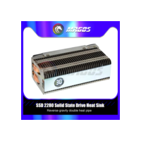 M.2 2280 ssd dissipador de calor com display digital 2 tubos de calor de cobre radiador de unidade de estado sólido para m2 nvme/ngff 2280 ssd cooler