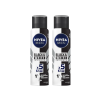 Kit NIVEA Desodorante Aerosol Men Black&White Invisible - 2 unidades